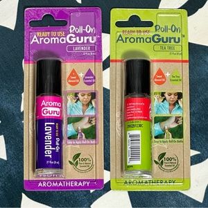 NEW AROMA GURU 2 - Roll On Tea Tree Oil & Lavender Essential Oil